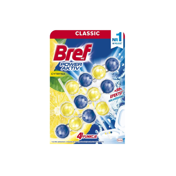 Bref Power Activ Lemon 3x50g - Zawieszka do WC
