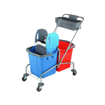 Zestaw sprzątający dwu-wiadrowy 2x25l - Chromowany