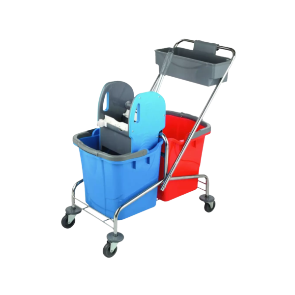 Zestaw sprzątający dwu-wiadrowy 2x25l - Chromowany