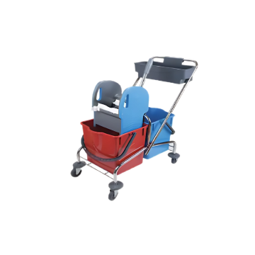 Zestaw sprzątający dwu-wiadrowy 2x18l - Chromowany